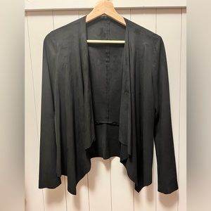 Zara Peplum Shawl Faux Suede Jacket Size XSMALL
